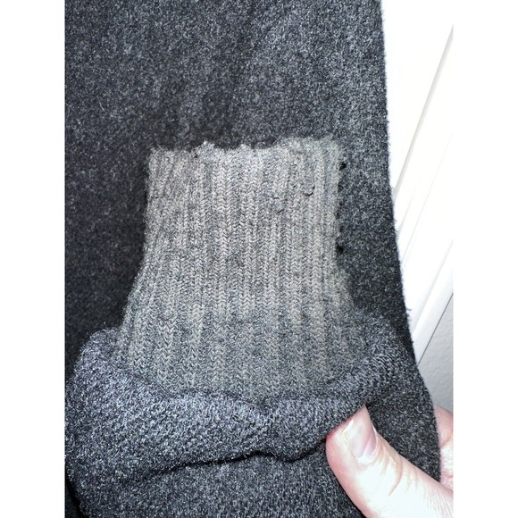 Vintage Woolrich Wool Bomber Jacket M Medium Charcoal Gray Black Plaid Lined - Picture 14 of 15